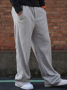 DAZY Men's Basic Solid Gray Casual Sweatpants Men Joggers - Grey - View 7