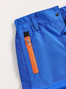 1pc Young Boy Blue Functional Outdoor Fashion Casual Long Pants