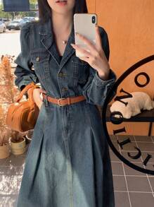 DAZY Women's Sweet Denim Dress For Valentine's Day, Spring/Summer