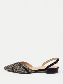 CUCCOO BIZCHIC Elegante en modieuze flats met puntige neus en gekruiste band voor dames, geschikt voor woon-werkverkeer