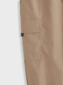 Manfinity RelaxMax 男士套装包括圆领上衣和长裤 - 卡其色 - 查看 7