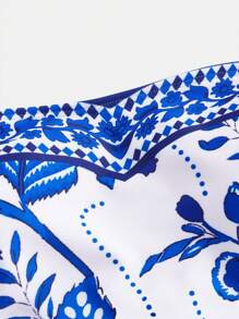 Swim Oasis 3pcs Women's Vacation Beach Floral Print Bikini Set Summer