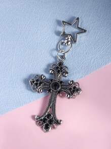 ROMWE 1pc Dark Gothic Style Cross Shaped Bag Charm, Halloween - Multicolor - View 4