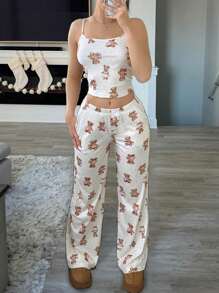 Sweetina 2 件套背心和低腰裤套装 - 彩色 - 查看 1