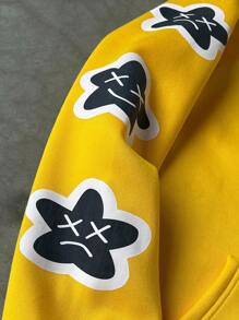 Manfinity EMRG 2pcs/Set Zip-Up Hoodie & Flared Pants - Multicolor - View 3