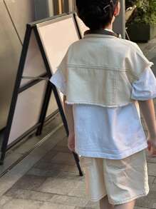 DAZY 儿童青少年男孩两件套牛仔套装