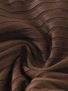 SHEIN Swim Women's Plain Simple Daily Swimwear Top Summer - Coffee Brown - View 7