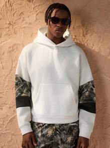 Forever 21 Men's Colorblock Letter Patched Detail Sweatshirt - Light Grey - View 5