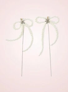 SHEIN MOD Women's Minimalist & Fashionable Bow Casual Everyday Earrings