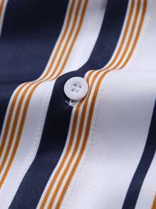 Manfinity Homme Men Asymmetrical Design Long Sleeve Shirt & Pants Set - Multicolor - View 4