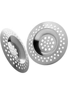 SHEIN 2 PIEZAS Colador de desagüe de bañera - Colador de pelo de ducha de 2,83 pulgadas, Cubierta de desagüe de bañera y ducha de acero inoxidable, Filtro de colador de fregadero de baño para decoración de baño de verano