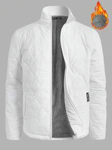 Manfinity VCAY 宽松男士字母拼接拉链绗缝夹克