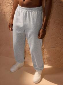 Forever 21 Herren Thermounterfutterte Sweathose, dicke warme thermale graue Hose für Herbst & Winter
