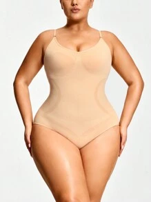SHEIN Shape Mono informal ajustado de talla grande con tirantes de espagueti y unicolor como prenda modeladora