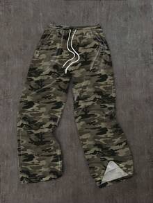 Manfinity ZONE917 Men's Casual Loose Straight Leg Camouflage Sweatpants - Multicolor - View 1