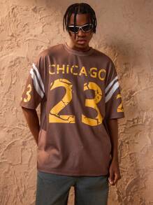 Forever 21 Men's Round Neck Short Sleeve Letter Printed Casual T-Shirt