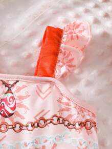 SHEIN Vestido de princesa con volantes en las mangas para bebé niña recién nacida, adecuado para fiestas de cumpleaños, primavera y verano - Multicolor - Ver 8