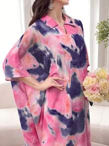 SHEIN Najma 阿拉伯风格简约休闲服饰、日常穿着 - 粉色 - 查看 8