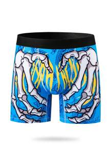 4 件装 男士创意数码印花平角内裤