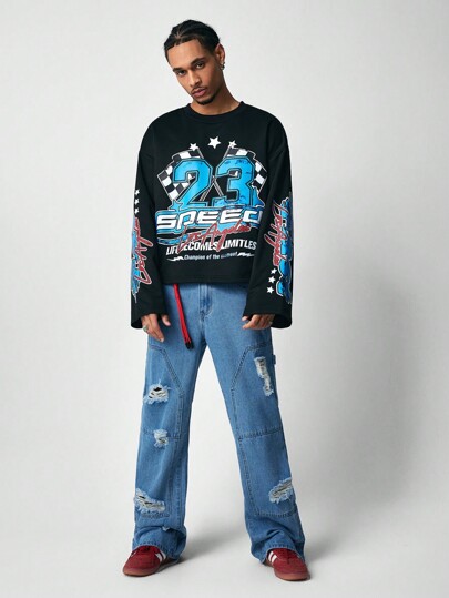 Street Life Jeans en jean délavé pour hommes, casual et pour un port quotidien