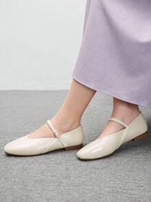 CUCCOO BIZCHIC Women's Casual Versatile Minimalist Solid Color Flat Shoes