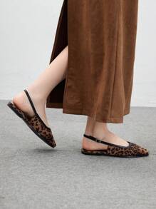 CUCCOO BIZCHIC Flerfärgade leopardmönster fyrkantiga tå slip-on platta loafers för kvinnor för jul vårskor - Multifärgad - Visa 4