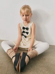 Maija Kids Maija Kids 年轻女孩拼色蝴蝶结休闲连衣裙