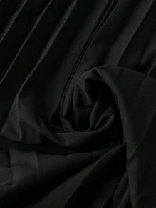 SHEIN Clasi Ladies' Long Sleeve Button Hem Pleated Commuter Dress Fall Cloth For Women