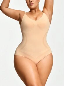 SHEIN Shape Mono informal ajustado de talla grande con tirantes de espagueti y unicolor como prenda modeladora