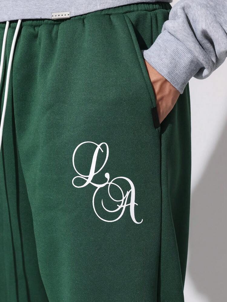 Jogger Style Sweatpants With Drawstring Fleece