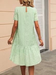 SHEIN LUNE 女士纯色休闲时尚日常连衣裙