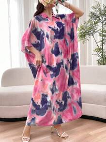 SHEIN Najma 阿拉伯风格简约休闲服饰、日常穿着 - 粉色 - 查看 6