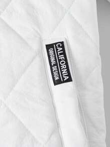 Manfinity VCAY 宽松男士字母拼接拉链绗缝夹克