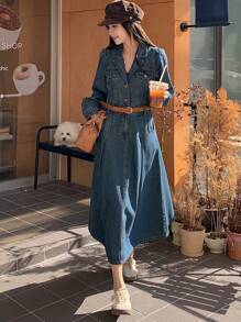 DAZY Women's Sweet Denim Dress For Valentine's Day, Spring/Summer