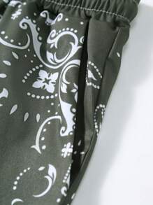 Manfinity RSRT Conjunto de camisa de manga corta para hombre, incluye parte superior de manga corta y pantalones cortos, uso casual y sencillo de moda para el día a día