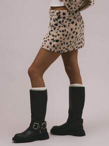 MUSERA 猎豹纹仿皮草迷你裙 Y2K 夜店派对夏季 - 彩色 - 查看 3