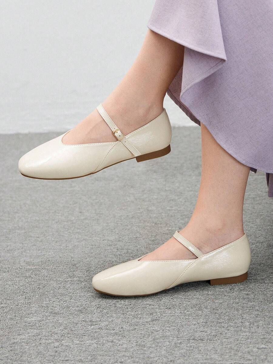 CUCCOO BIZCHIC Women's Casual Versatile Minimalist Solid Color Flat Shoes