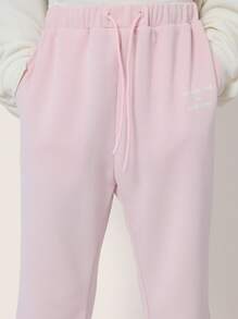 SUMWON Retro Flare Side Stripe Jogger Athletic Sweatpants Workout Training Track Pants With Side Panel And Drawstring For Dance Wear Streetwear Y2K - Pink - View 6