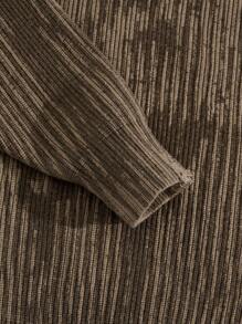 Manfinity EMRG Men's Autumn/Winter Casual Tie-Dye Distressed Patterned Knit Sweater - Camel - View 3