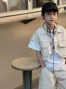 DAZY 儿童青少年男孩两件套牛仔套装