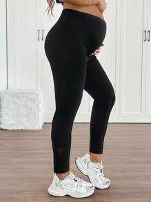 SHEIN Adjustable Waist Maternity Leggings