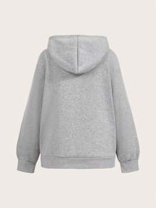 Jouncy Women 2pcs Set Casual Solid Color Hoodie And Shorts, Autumn