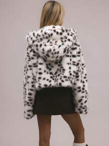 MUSERA Dalmation Print Hooded Jacket - Multicolor - View 3