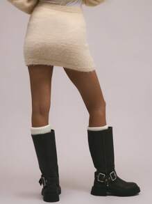 MUSERA Knit Sexy Mini Skirt