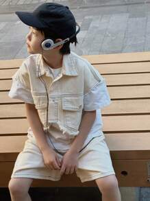 DAZY 儿童青少年男孩两件套牛仔套装