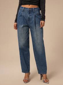 Forever 21 Commuter Casual Turnip Pants Blue Jeans - Blue - View 5