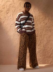 Forever 21 Men's Loose Casual Striped Pullover Sweater - Multicolor - View 5