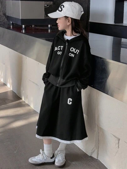 DAZY 2 件套女童大码秋季服装套装