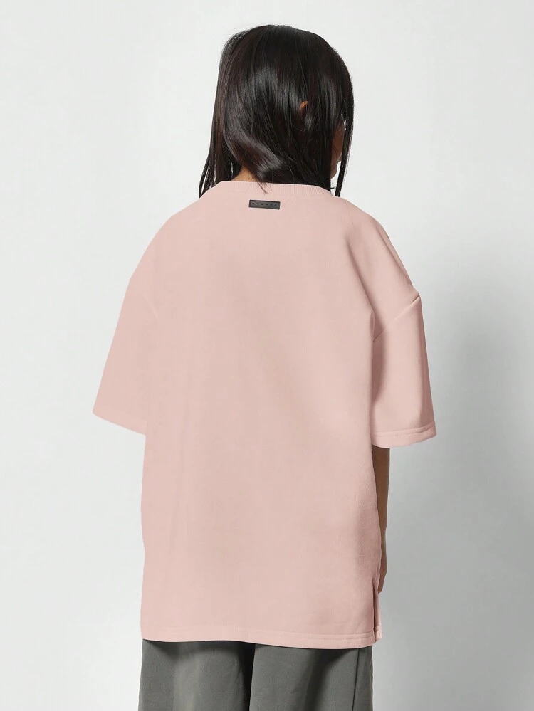 Boxy Cut Oversized T-Shirt With Drop Shoulder Design