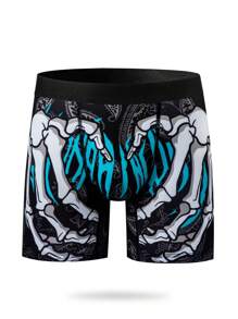 4 件装 男士创意数码印花平角内裤